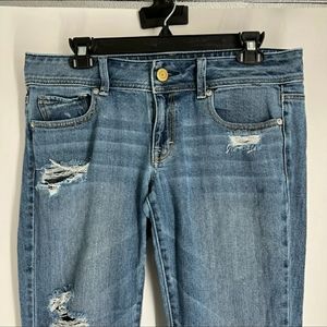 👖🇺🇸 🦅 American Eagle Original Boot Jeans Light Wash  Distressed Jeans